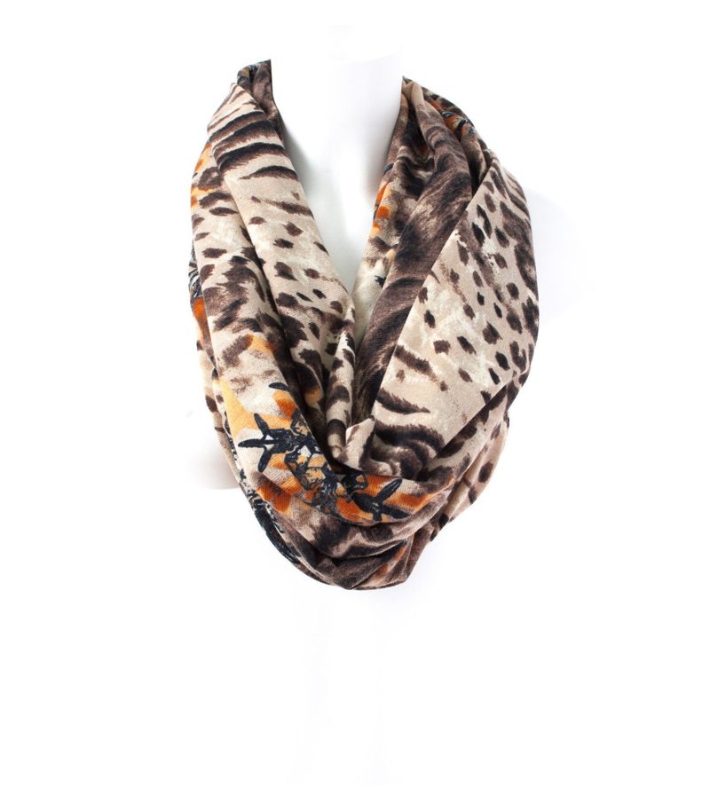 Damen Schal Scarf Gr. 73 X 50 Strickschal Loop Strickloop Schlauchschal – Foto 1