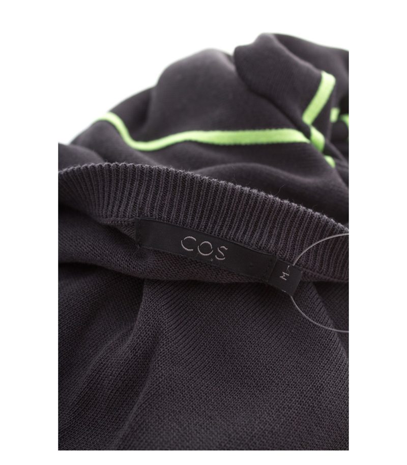 COS Damen Kleid Leuchtgrün Gr. M Dunkelgrau – Foto 4