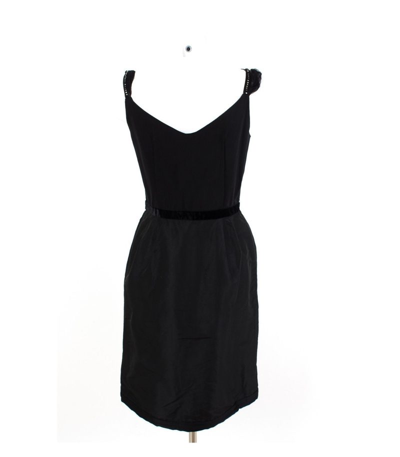 Damen Kleid Abendkleid Klein Schwarze Gr. M/38 Seide – Foto 3