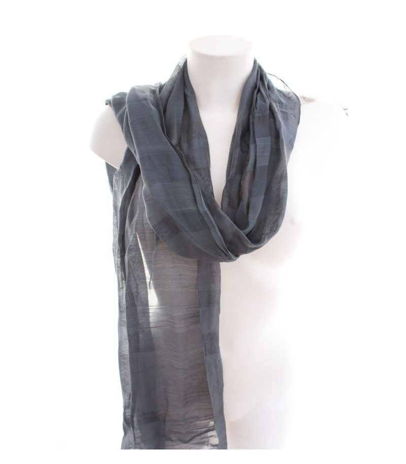WOOLWORTHS Damen Schal Tuch Schultertuch Scarf Scarves Blaugrau – Foto 2