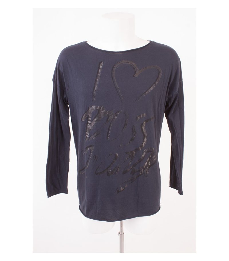 HUGO BOSS Herren Langarmshirt Longsleeves Shirt Freizeitshirt Gr. L Blau-Schwarz – Foto 1