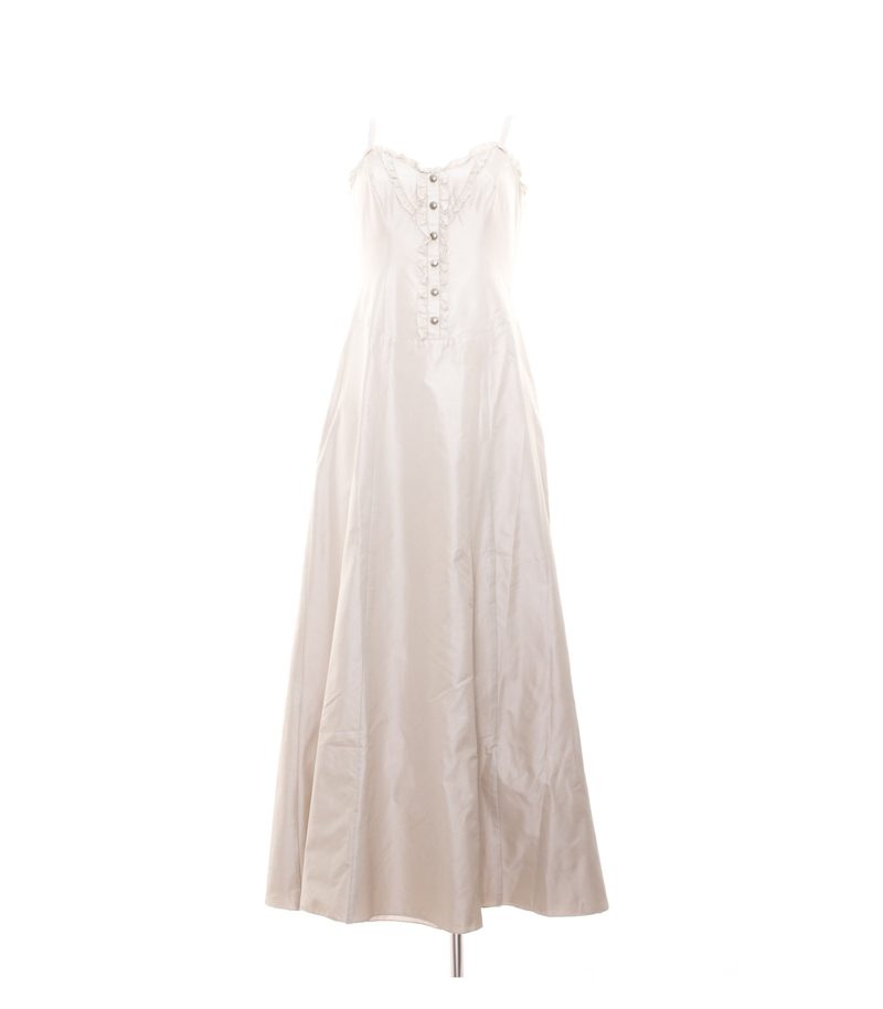 oui Damen Kleid Cocktailkleid Gr. DE 38 Creme – Foto 1