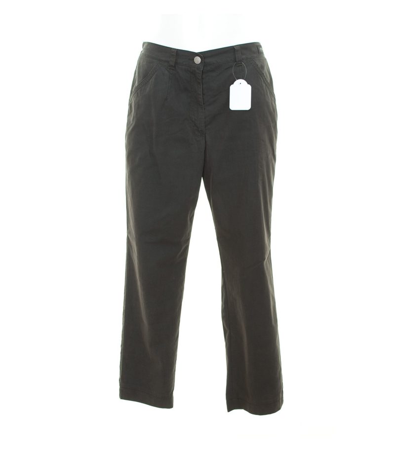 BRAX FEEL GOOD Damen Hose Casual Schwarzoliv Gr. DE 38 Baumwolle – Foto 1