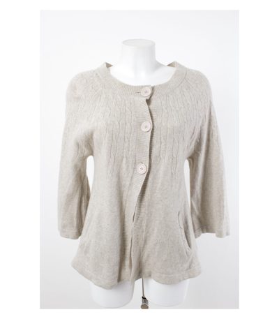 PUBLIC Strickjacke A-Linie Cardigan Gr. 42 Wolle Strick