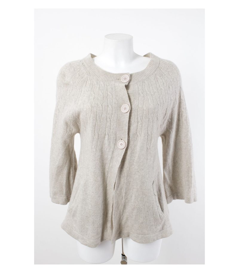 PUBLIC Strickjacke A-Linie Cardigan Gr. 42 Wolle Strick – Foto 1