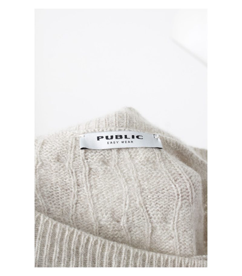 PUBLIC Strickjacke A-Linie Cardigan Gr. 42 Wolle Strick – Foto 3