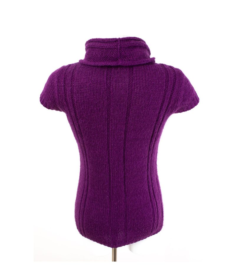 Damen Pullover Kurzarm Gr. XS/34 Wolle-Mohair Pulli Strick – Foto 2