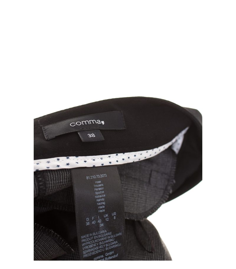 comma, Damen Hose Klassische Gr. DE 38 Schwarzgrau – Foto 3