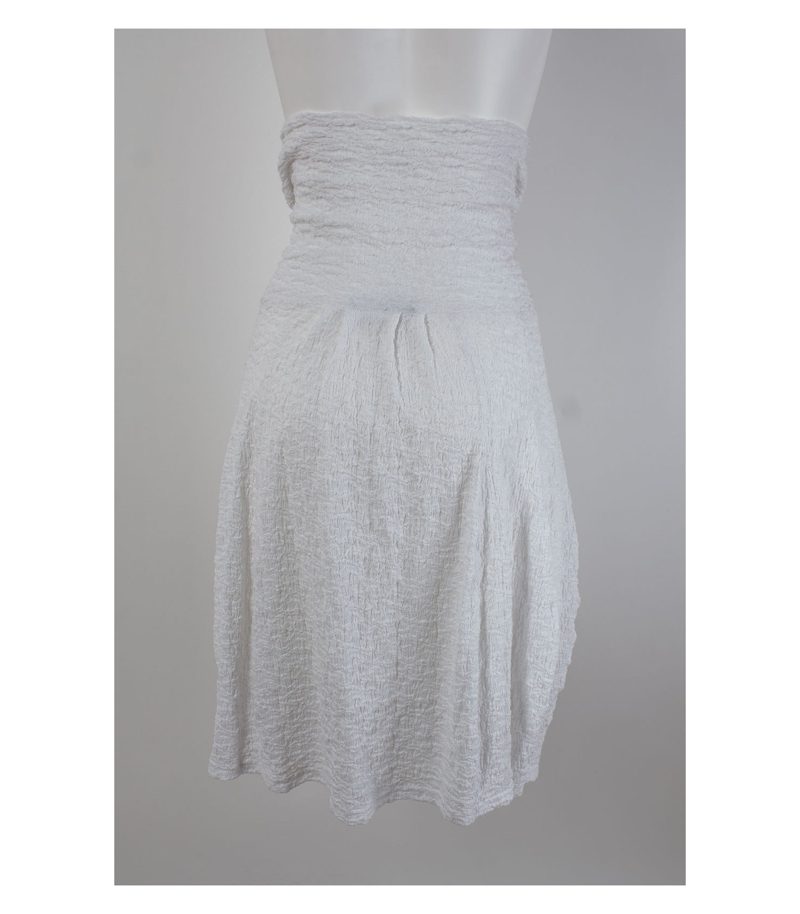 HINDAHL & SKUDELNY Kleid Sommerkleid Bandeau Gr. XS Weiß Baumwolle – Foto 6