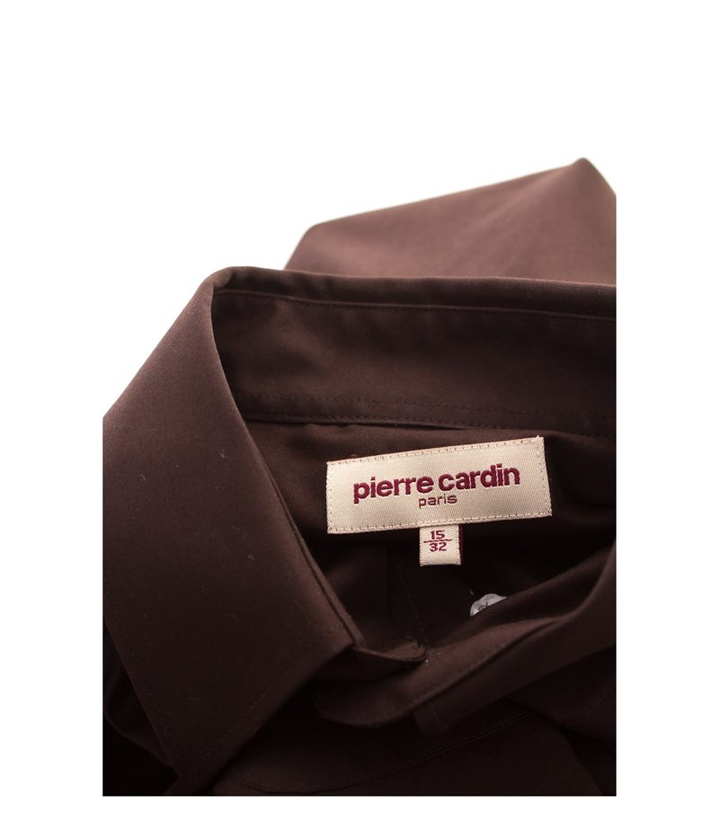 pierre cardin Herren Hemd Business Shirt Gr. 15/32 Braun Baumwolle – Foto 4