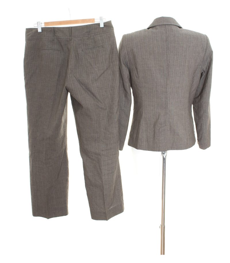 michele boyard Damen Anzug Hose DE 40 Gr. Blazer DE 38 Baumwolle Leinen – Foto 2