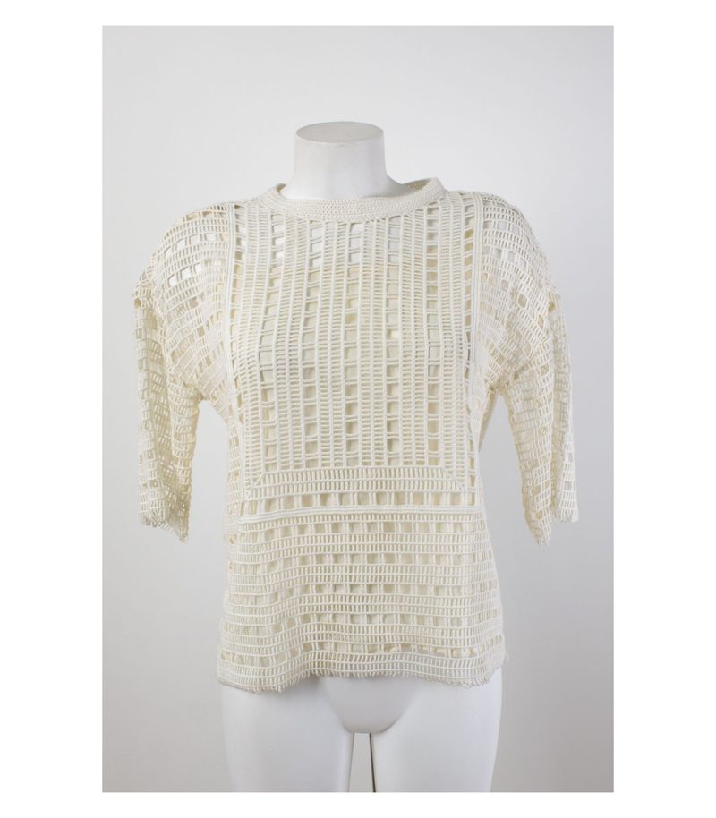 Damen Bluse Pullover Shirt Pulli Oberteil Gr. L Baumwolle Strick – Foto 1