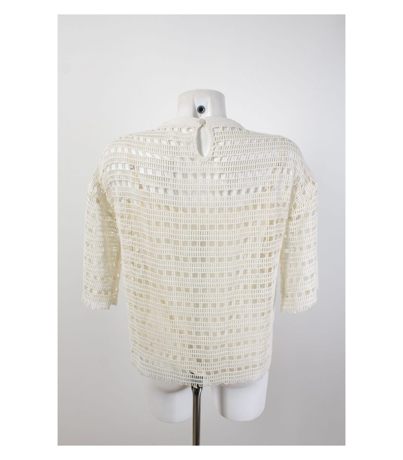 Damen Bluse Pullover Shirt Pulli Oberteil Gr. L Baumwolle Strick – Foto 3