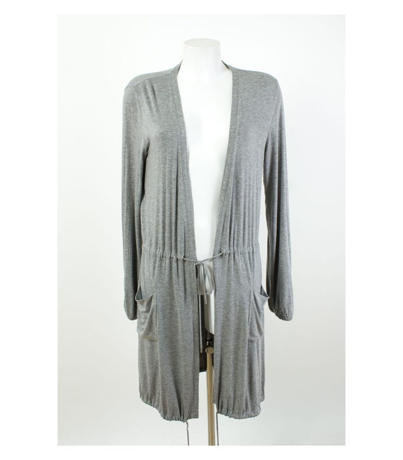 ESCADA SPORT Longjacke Cardigan Stretch Gr. S Grau Jersey – Foto 1