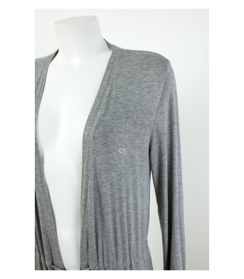 ESCADA SPORT Longjacke Cardigan Stretch Gr. S Grau Jersey – Foto 2