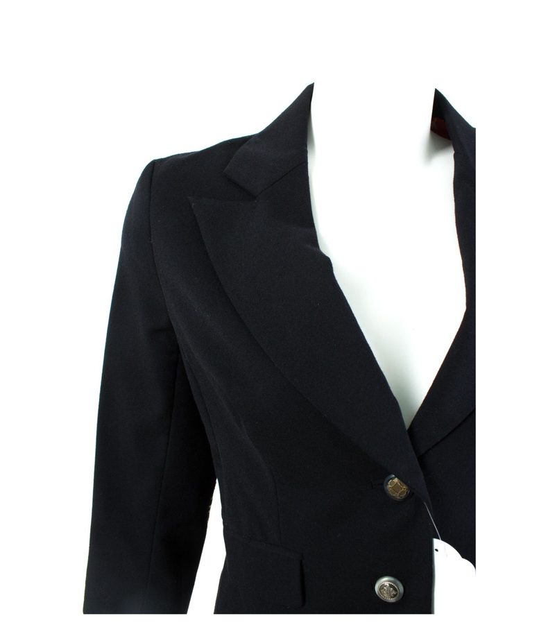Damen Blazer Casual Gr. 4 DE 34 Schwarz Wolle – Foto 2