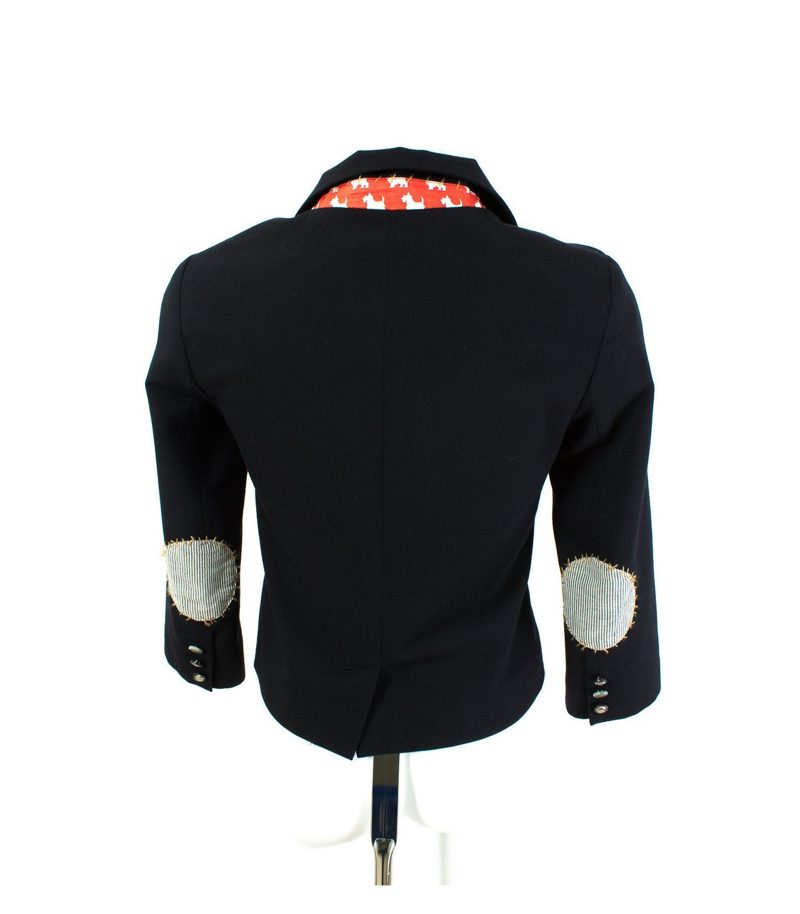 Damen Blazer Casual Gr. 4 DE 34 Schwarz Wolle – Foto 3