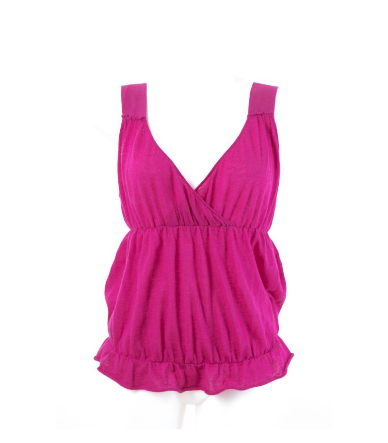 ROSA Top Gr. M Stricktop Stricktop Trägertop Knit Shirt Fuchsia Kaschmir Seide – Foto 1