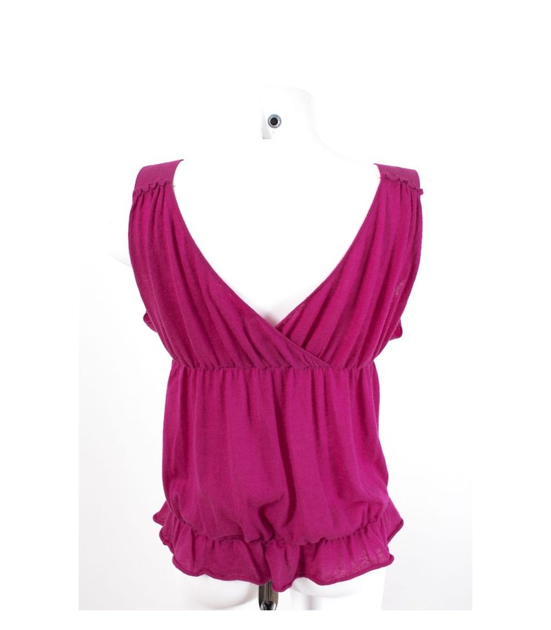 ROSA Top Gr. M Stricktop Stricktop Trägertop Knit Shirt Fuchsia Kaschmir Seide – Foto 2
