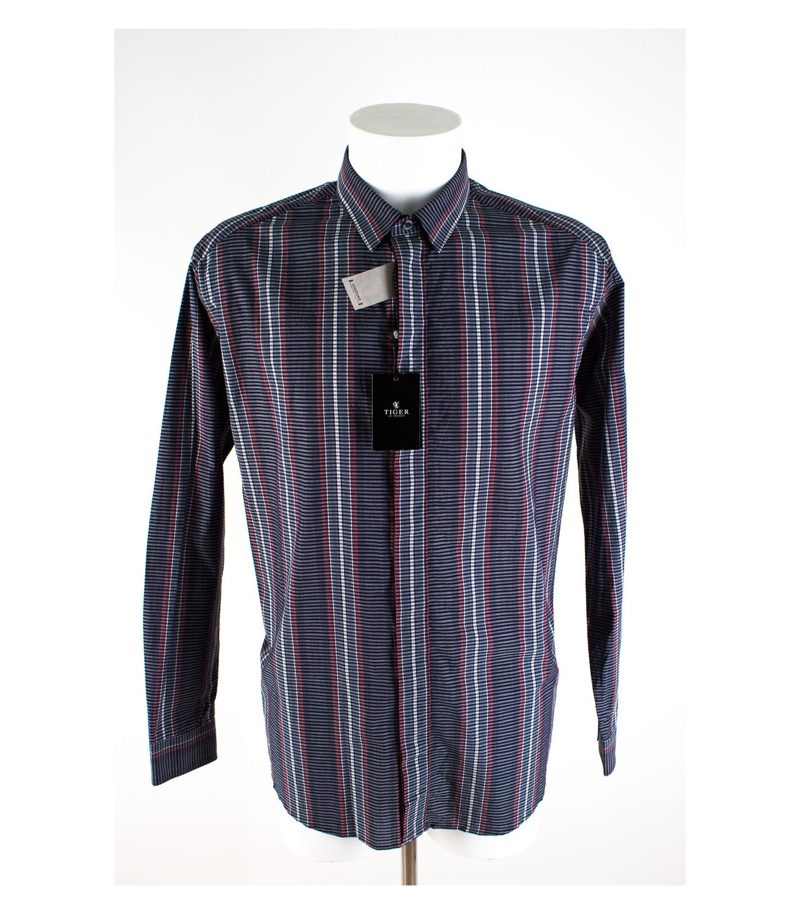 TIGER OF SWEDEN Hemd Slim Fit Freizeit Hemd Shirt Gr. 42 Baumwolle NEU – Foto 1