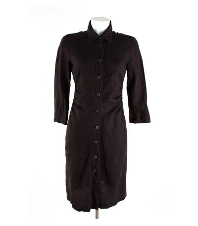 Marc O´Polo Kleid Hemdkleid Casual Gr. 36 Braun Leinen
