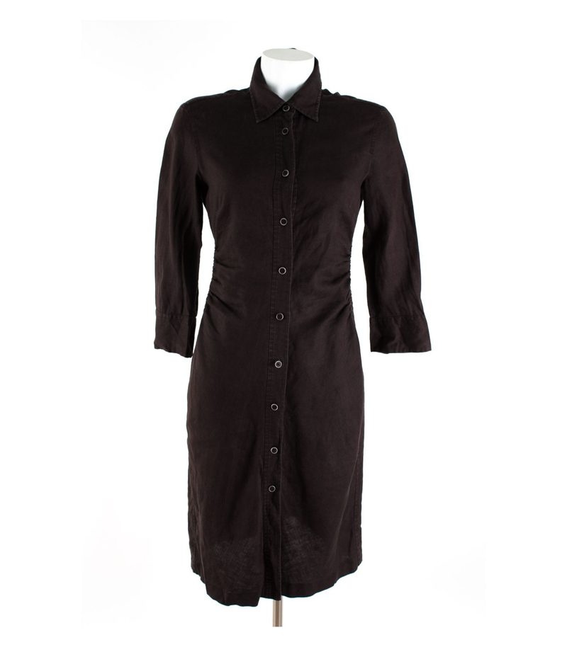 Marc O´Polo Kleid Hemdkleid Casual Gr. 36 Braun Leinen – Foto 1