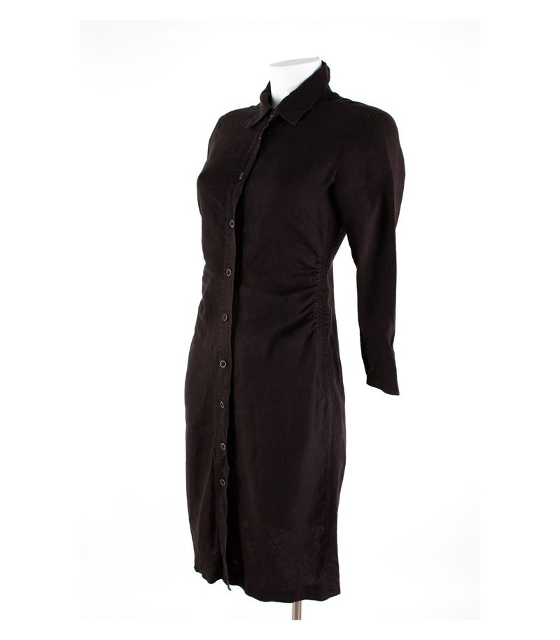 Marc O´Polo Kleid Hemdkleid Casual Gr. 36 Braun Leinen – Foto 3