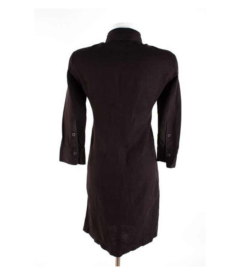 Marc O´Polo Kleid Hemdkleid Casual Gr. 36 Braun Leinen – Foto 4