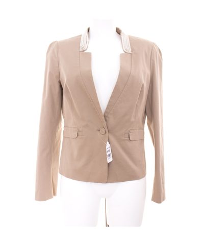 ESCADA SPORT Damen Blazer Gr. DE 40 Beigegrau Baumwolle