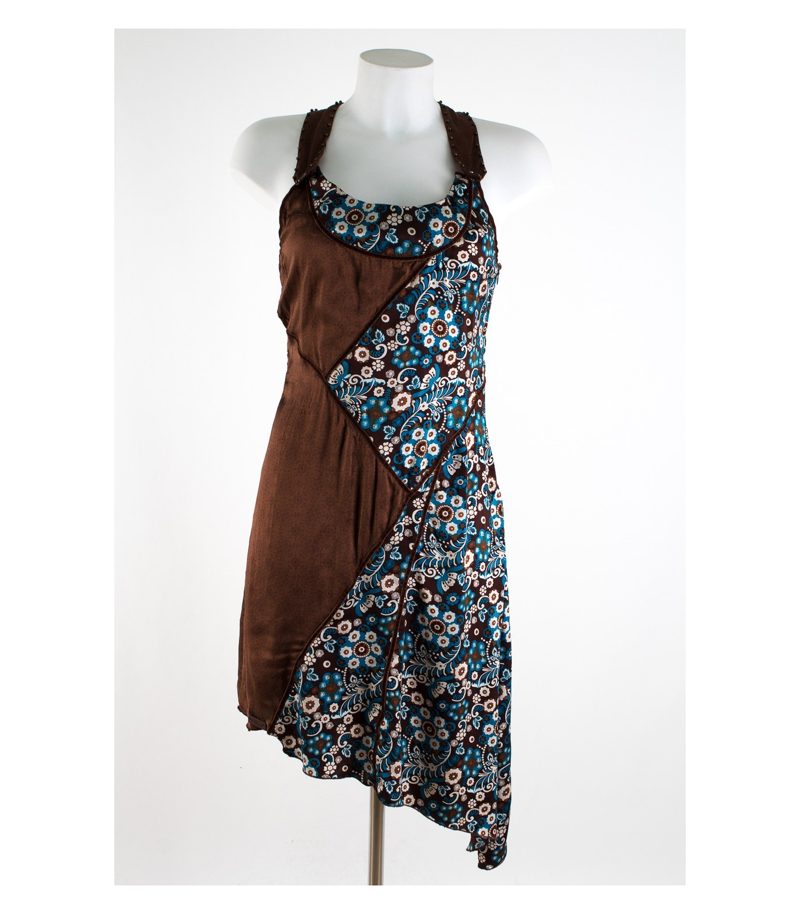 Phard Damen Kleid Cocktailkleid Asymmetrisch Gr. M Seide – Foto 1