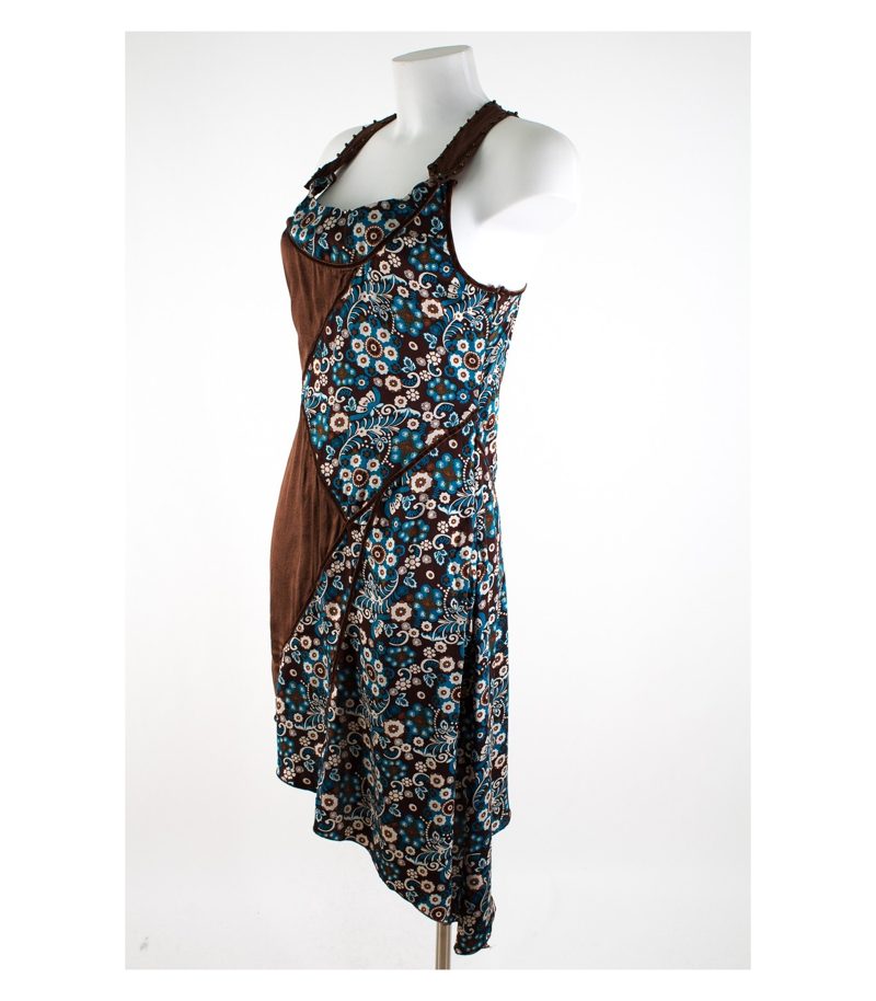 Phard Damen Kleid Cocktailkleid Asymmetrisch Gr. M Seide – Foto 2