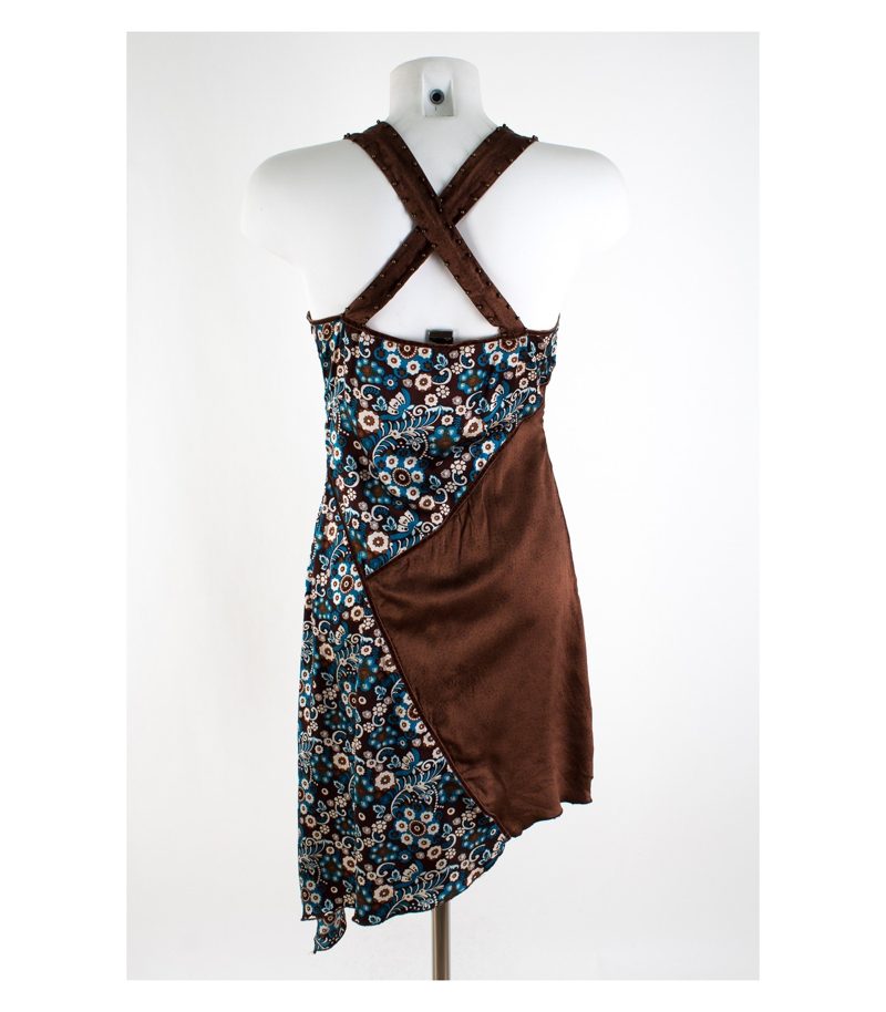 Phard Damen Kleid Cocktailkleid Asymmetrisch Gr. M Seide – Foto 3
