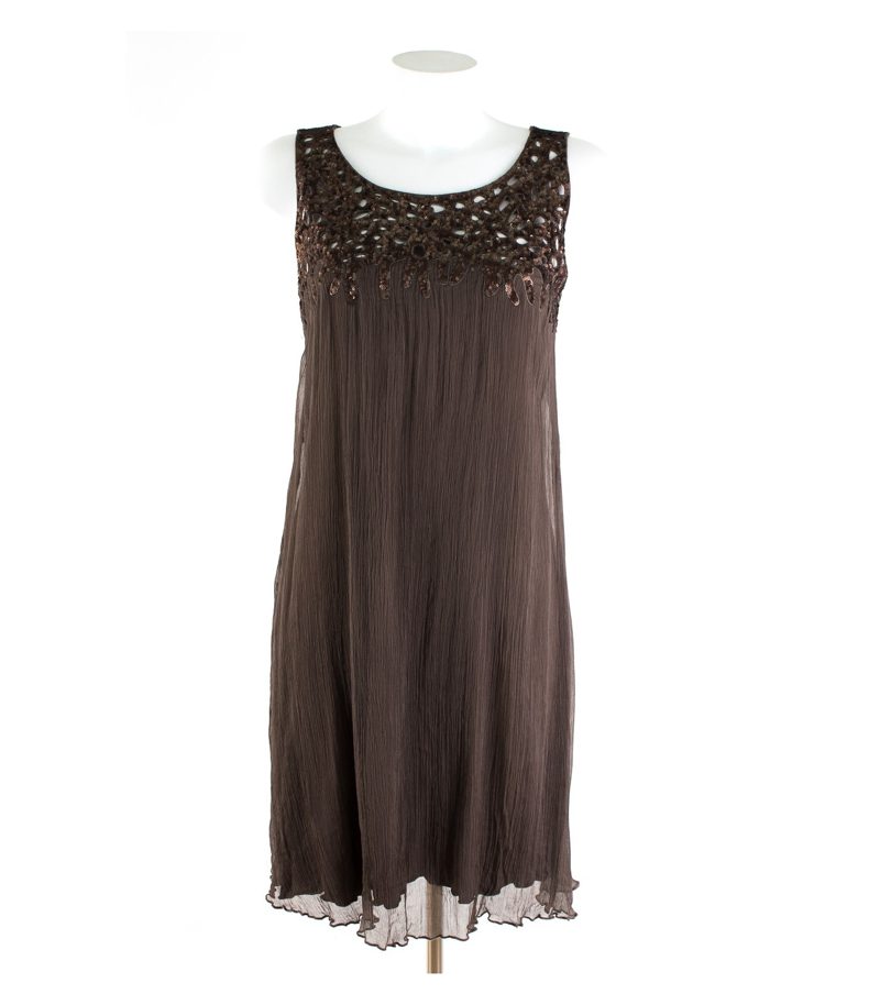 PATRIZIA DINI Damen Kleid Cocktailkleid Chiffon Gr. 36 Seide – Foto 1