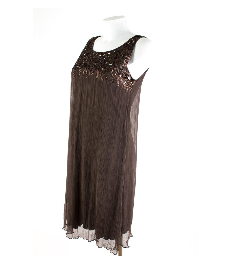 PATRIZIA DINI Damen Kleid Cocktailkleid Chiffon Gr. 36 Seide – Foto 2