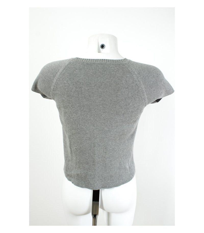 DKNY Damen Pullover Kurzarm Pulli Feinstrick Gr. XS Baumwolle Strick – Foto 2