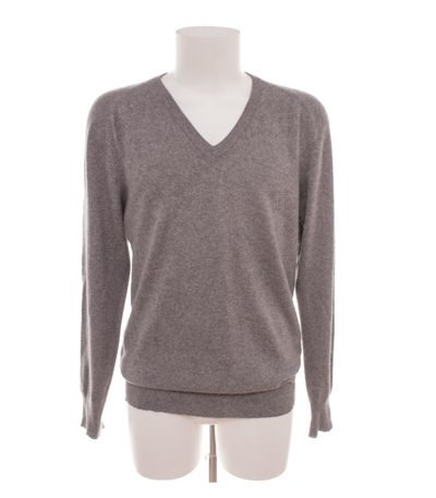 März München Herren Pullover Gr. 52 Grau V-Ausschnitt Meliert