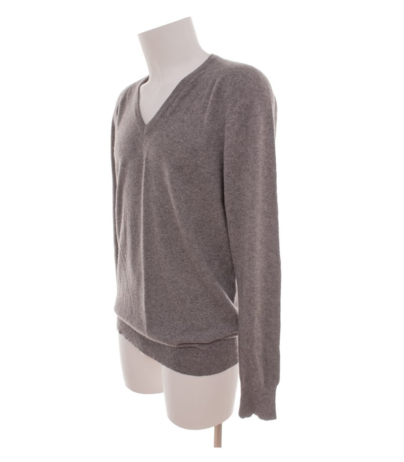 März München Herren Pullover Gr. 52 Grau V-Ausschnitt Meliert – Foto 2
