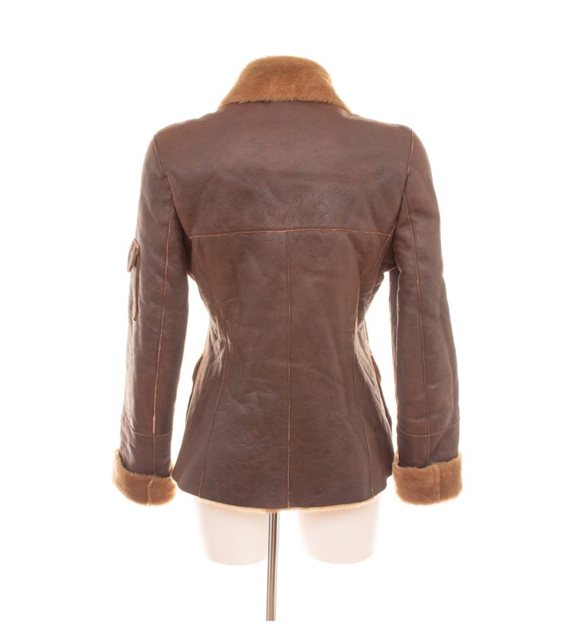 Steven Ashford Damen Lammfelljacke  Gr. 36 Braun Lederjacke Leder – Foto 3