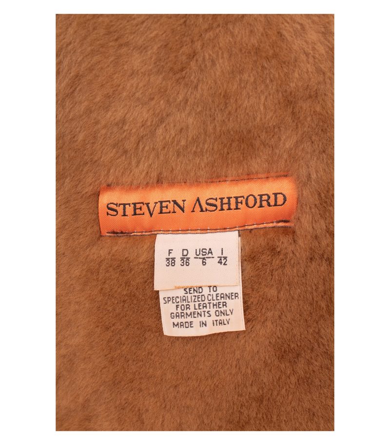 Steven Ashford Damen Lammfelljacke  Gr. 36 Braun Lederjacke Leder – Foto 8