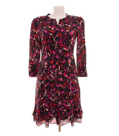 Dorothee Schumacher Damen Kleid Gr. 36 (2) Mehrfarbig A-Linie Seidenmix Geblümt