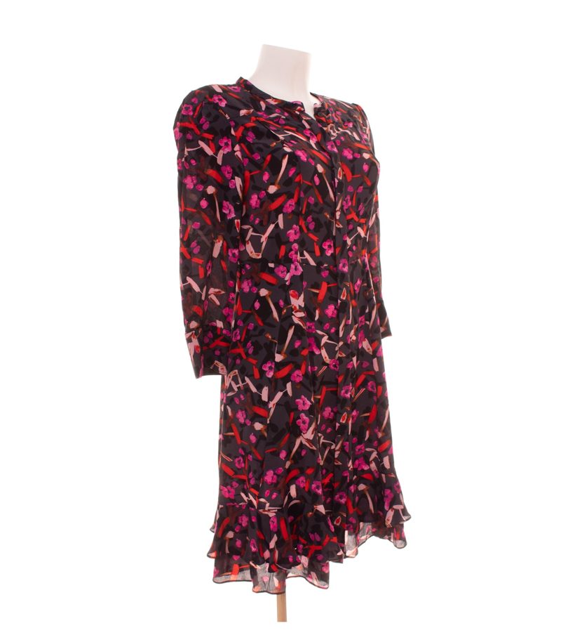 Dorothee Schumacher Damen Kleid Gr. 36 (2) Mehrfarbig A-Linie Seidenmix Geblümt – Foto 4