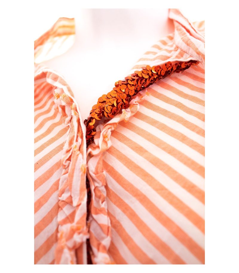 Petruccioli Damen Bluse Shirt Apricot Gr. IT 48 DE 42 Weiß Baumwolle – Foto 4