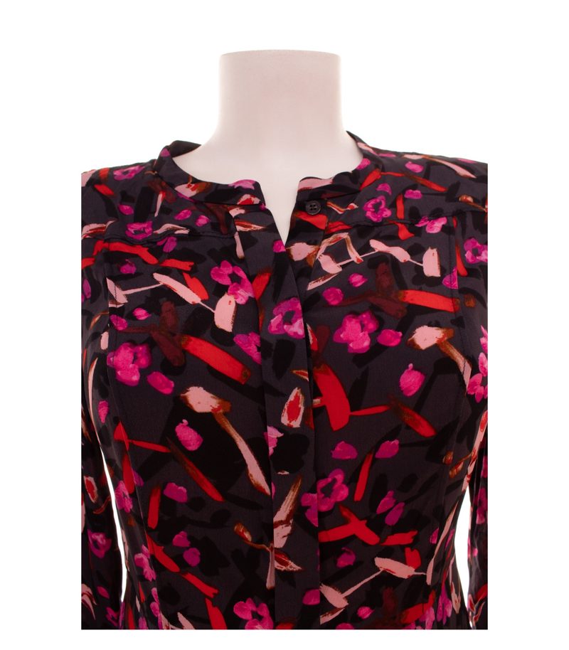 Dorothee Schumacher Damen Kleid Gr. 36 (2) Mehrfarbig A-Linie Seidenmix Geblümt – Foto 5