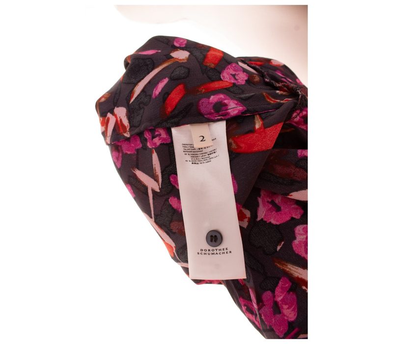 Dorothee Schumacher Damen Kleid Gr. 36 (2) Mehrfarbig A-Linie Seidenmix Geblümt – Foto 8