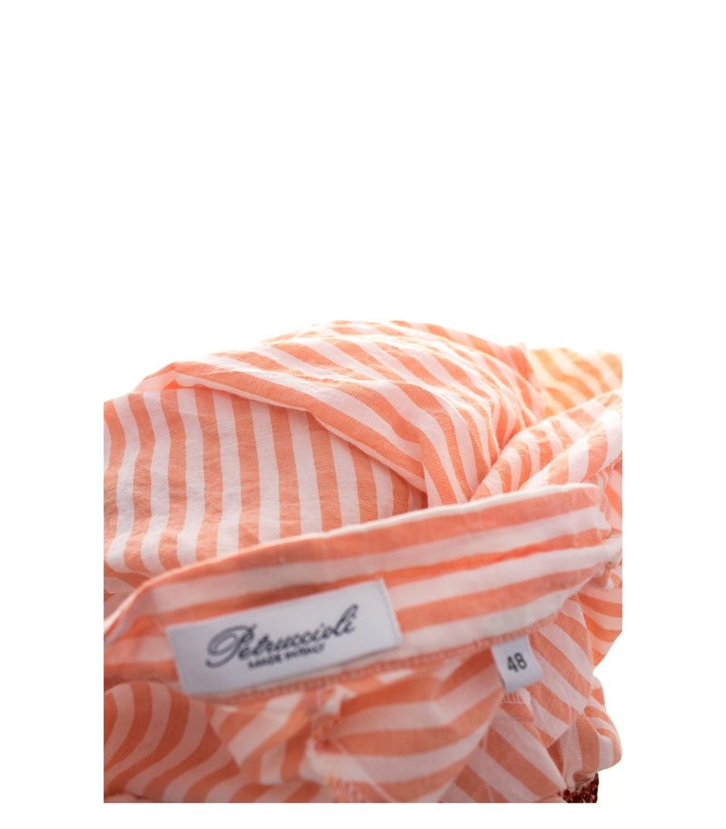 Petruccioli Damen Bluse Shirt Apricot Gr. IT 48 DE 42 Weiß Baumwolle – Foto 5