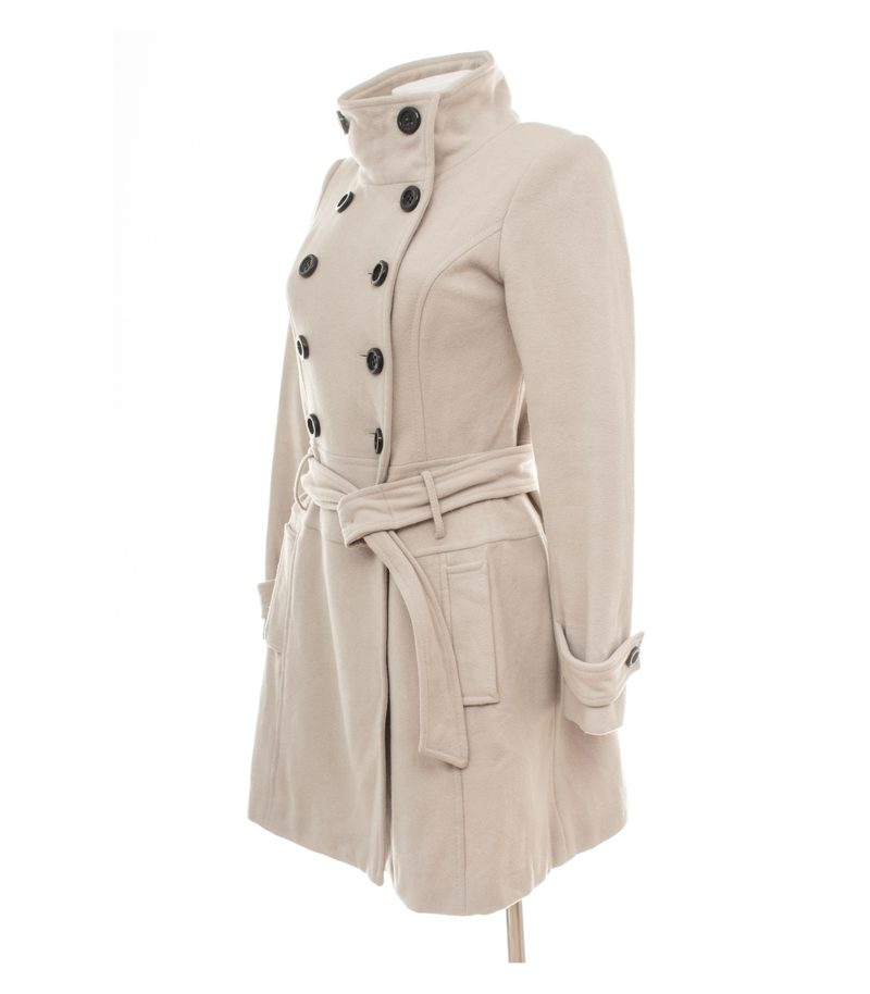 Hallhuber Damen Mantel Gr. 34 Gloria Beige Einreiher Wollmix – Foto 2
