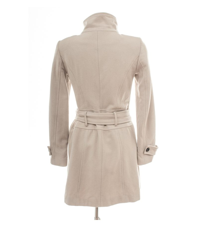 Hallhuber Damen Mantel Gr. 34 Gloria Beige Einreiher Wollmix – Foto 3