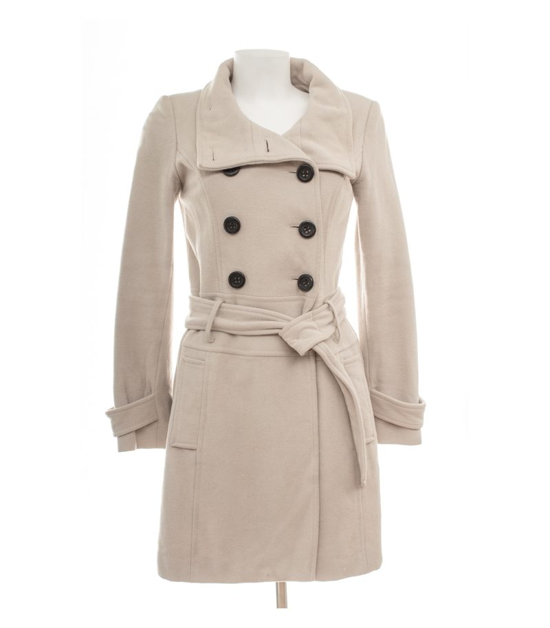 Hallhuber Damen Mantel Gr. 34 Gloria Beige Einreiher Wollmix – Foto 6