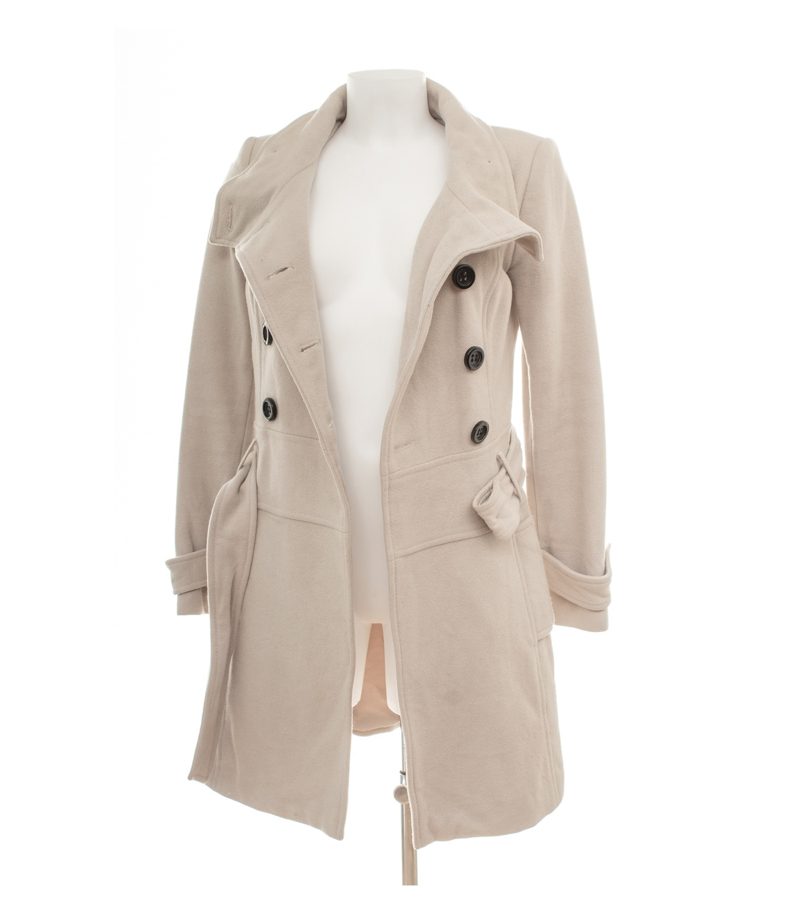 Hallhuber Damen Mantel Gr. 34 Gloria Beige Einreiher Wollmix – Foto 7