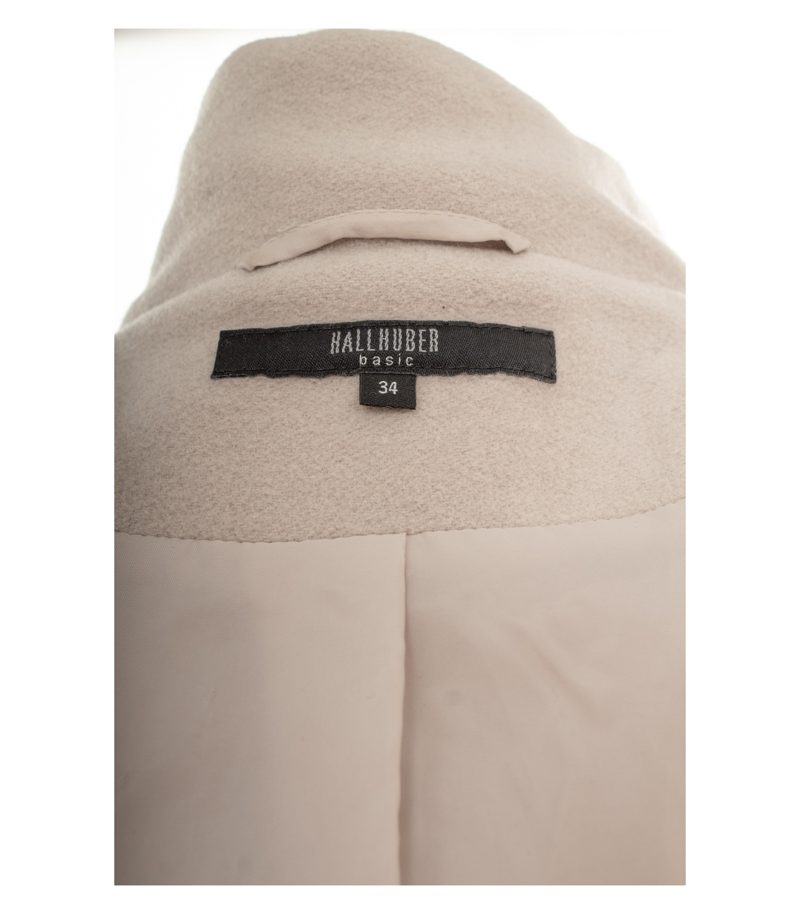 Hallhuber Damen Mantel Gr. 34 Gloria Beige Einreiher Wollmix – Foto 10